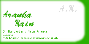 aranka main business card